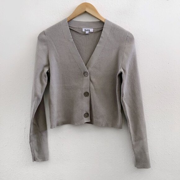 525 AMERICA V-Neck Long Sleeve Cardigan Size Large - Picture 1 of 8
